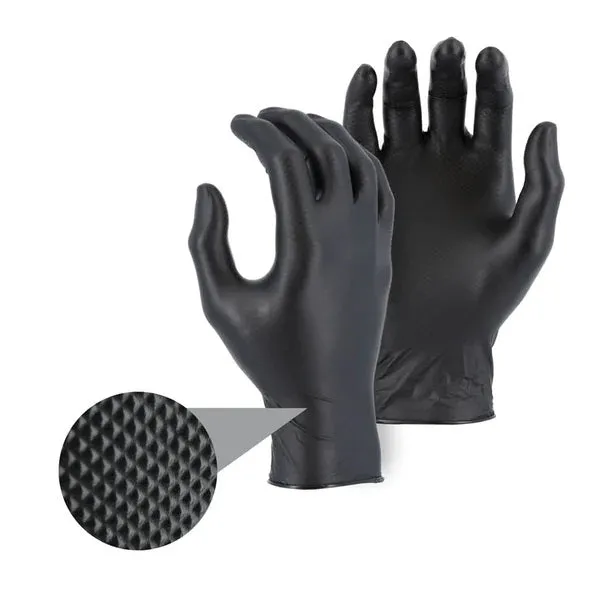 Fentanyl Resistant Disposable Gloves - 8 MIL Nitrile. Powder-Free. Textured. Ambidextrous. Beaded Cuff (1.000 Gloves)