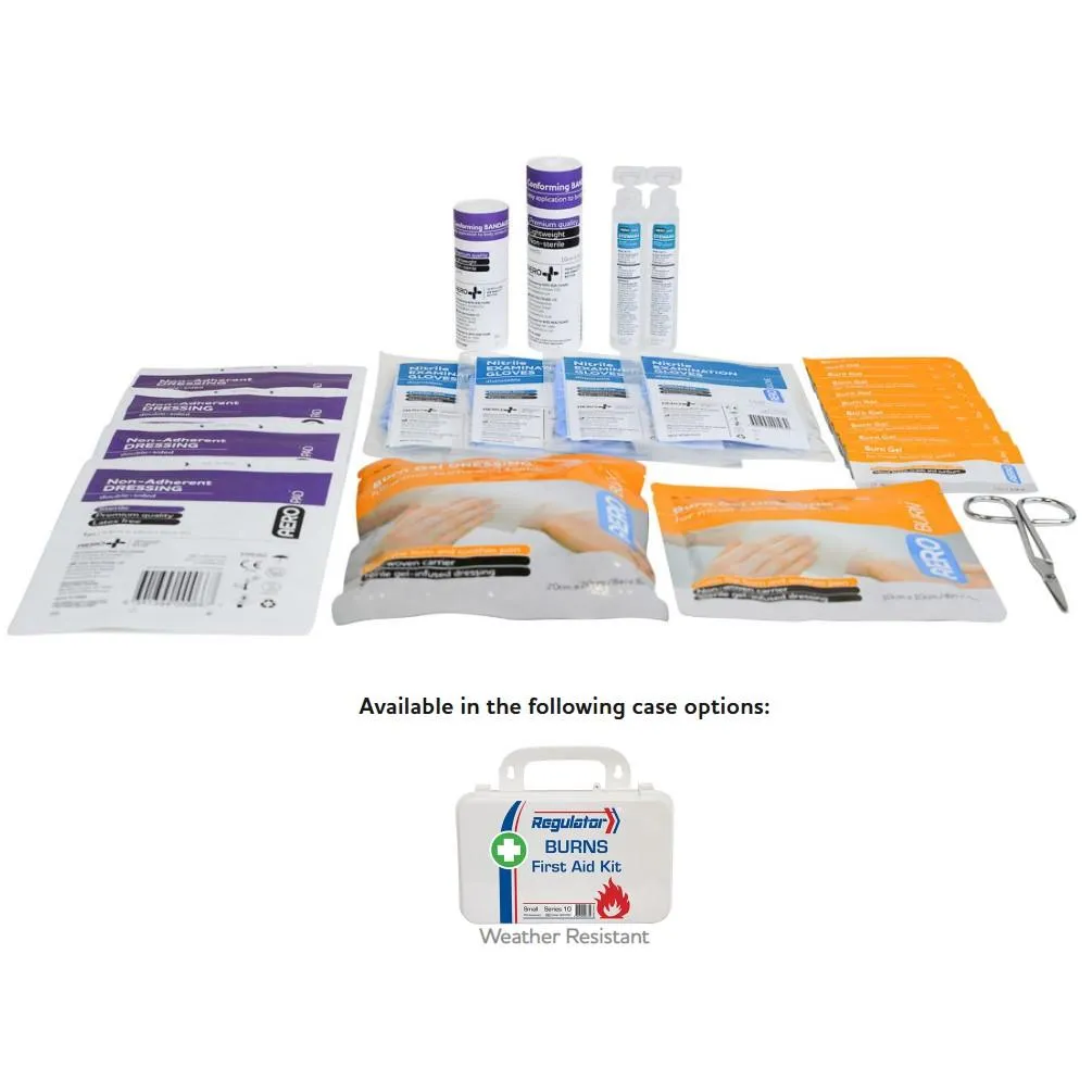 First Aid Kit for Burns - 10 People. 26 PCS. Weatherproof Case