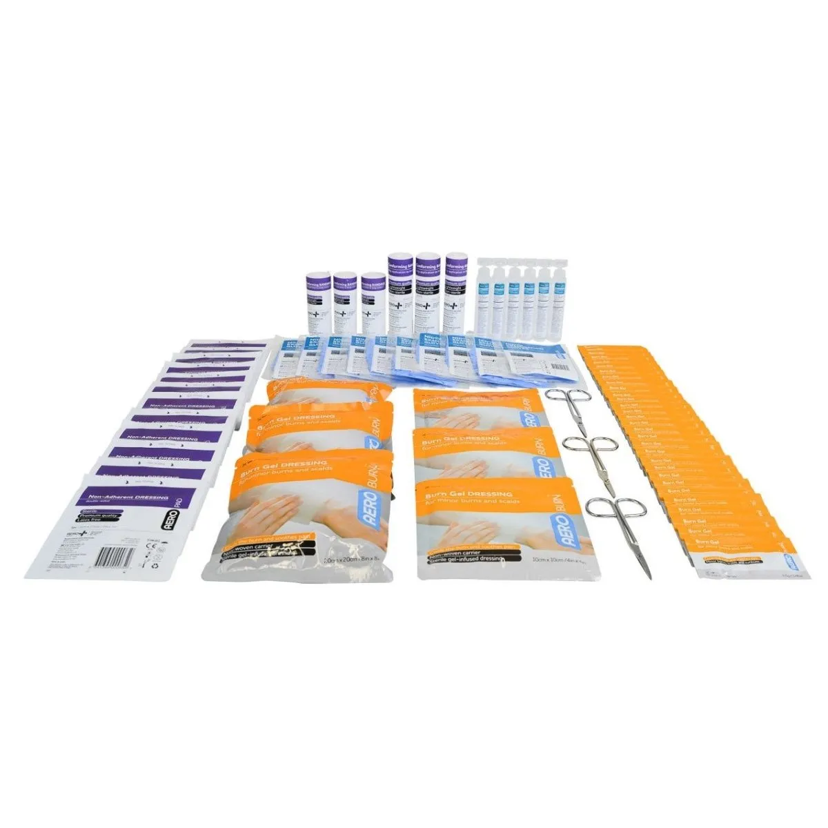 First Aid Kit for Burns - 50 People. 76 PCS. Weatherproof Case