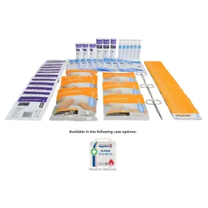 First Aid Kit for Burns - 50 People. 76 PCS. Weatherproof Case
