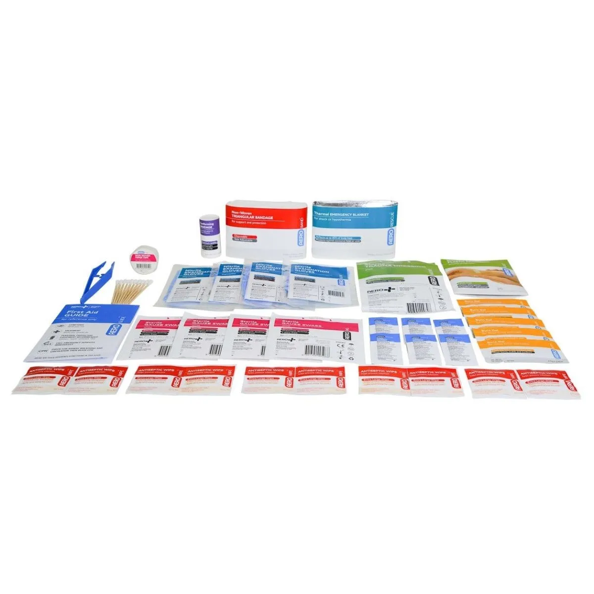 First Aid Kit for Wounds and Burns - 10 People. 72 PCS. Various Cases
