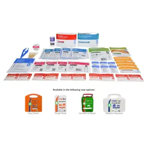 First Aid Kit for Wounds and Burns - 10 People. 72 PCS. Various Cases