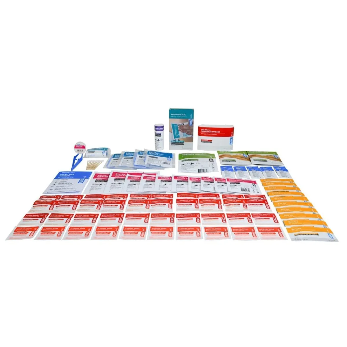 First Aid Kit for Wounds. Burns. and CPR - 25 People. Class A. 110 PCS. Various Cases