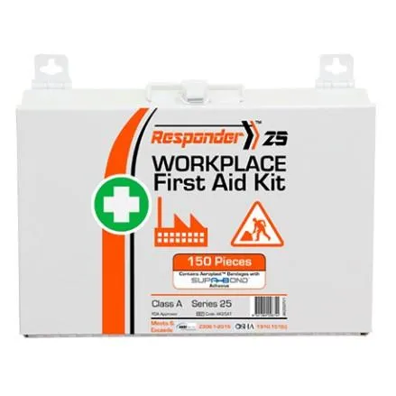 First Aid Kit for Wounds. Burns. and CPR - 25 People. Class A. 110 PCS. Various Cases