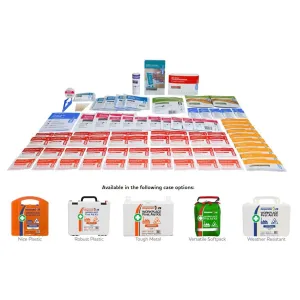First Aid Kit for Wounds. Burns. and CPR - 25 People. Class A. 110 PCS. Various Cases
