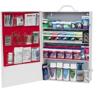 First Aid Kit for Wounds. Burns. CPR. and Eye Injury with Medications - 150 People. Class B. 951 PCS. Metal Cabinet
