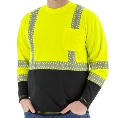 Hi Vis Birdseye Mesh Shirts - Short or Long Sleeve. ANSI 2. Reflective Chainsaw Striping