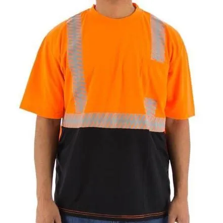 Hi Vis Birdseye Mesh Shirts - Short or Long Sleeve. ANSI 2. Reflective Chainsaw Striping