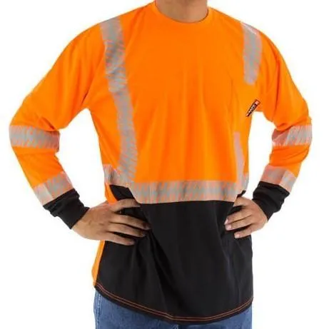 Hi Vis Birdseye Mesh Shirts - Short or Long Sleeve. ANSI 2. Reflective Chainsaw Striping