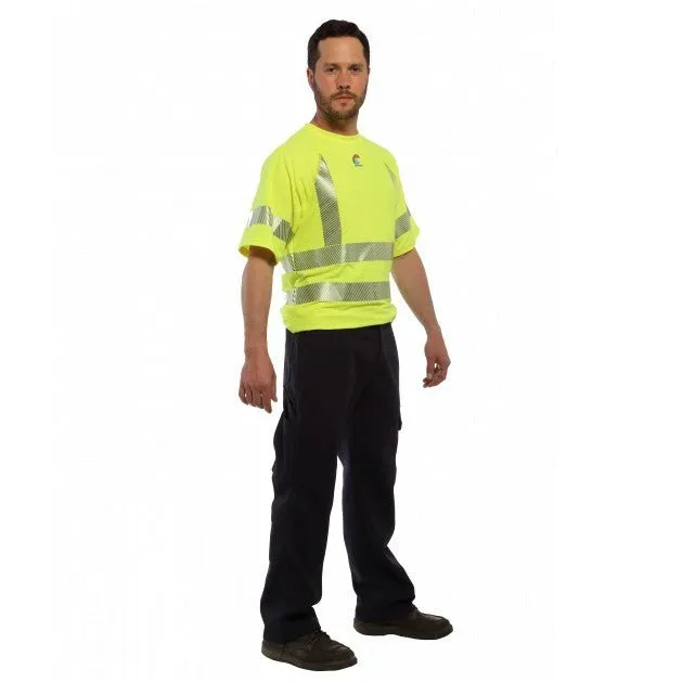 Hi Vis FR T-Shirt - CAT 1 Arc Flash. Short Sleeve