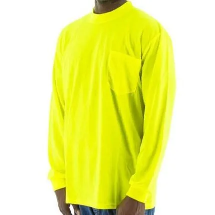High Visibility Birdseye Mesh Site Safety Shirt - Long or Short Sleeve Shirt