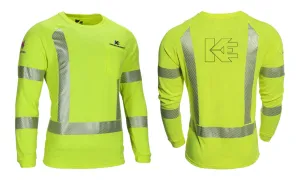 Knoblesdorff Logo - DRIFIRE Helix FR Long Sleeve T-Shirt - Hi Vis Yellow