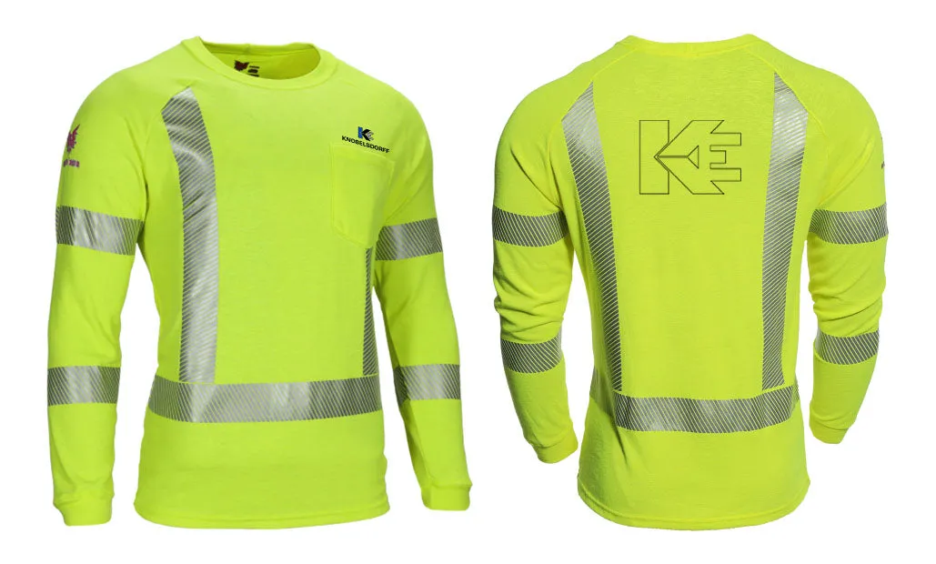 Knoblesdorff Logo - DRIFIRE Helix FR Long Sleeve T-Shirt - Hi Vis Yellow