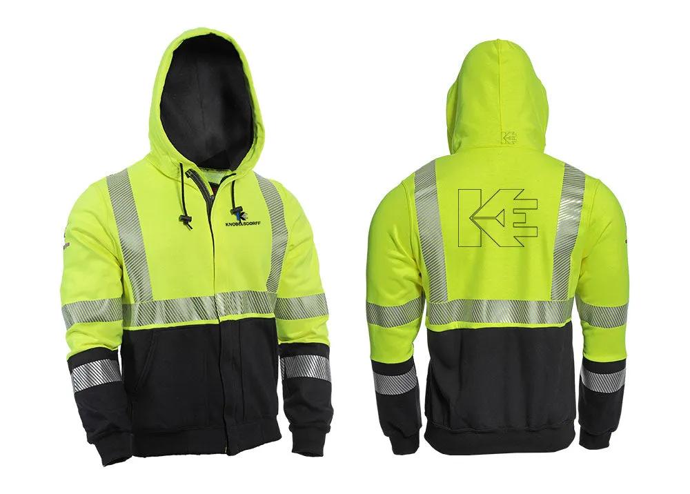 Knoblesdorff Logo - Drifire Hi-Vis Zipper Hoodie - Type R Class 3. CAT 2