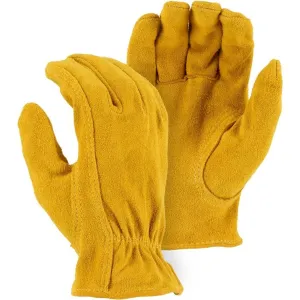 Leather Drivers Glove - A-Grade Split Deerskin. Keystone Thumb. Majestic (PK 12 Pairs)