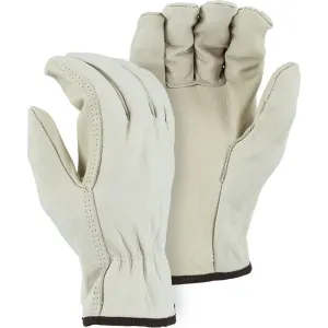 Leather Drivers Glove - BC Grade Cowhide. Gunn Cut. Straight Thumb. Majestic (PK 12 Pairs)