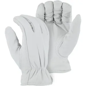 Leather Drivers Glove - Goatskin. Winter Lined. Keystone Thumb. Shirred Back. Majestic (PK 12 Pairs)