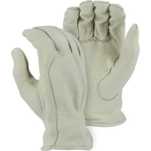 Leather Drivers Glove - Kevlar Sewn Extra Heavy B-Grade Cowhide. Gunn Cut. Keystone Thumb. Majestic (PK 12 Pairs)