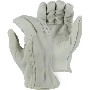 Leather Drivers Glove - Kevlar Sewn Premium A-Grade Cowhide. Gunn Cut. Wing Thumb. Majestic (PK 12 Pairs)
