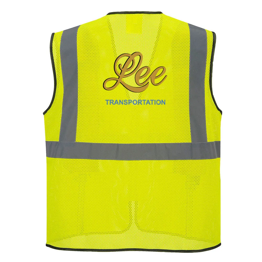 Lee Transportation Logo - US380 Tampa Mesh Vest - Portwest