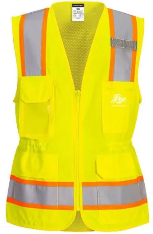 Lee Transportation Logo - US392 Women's Hi-vis Contrast Tape Vest - Portwest
