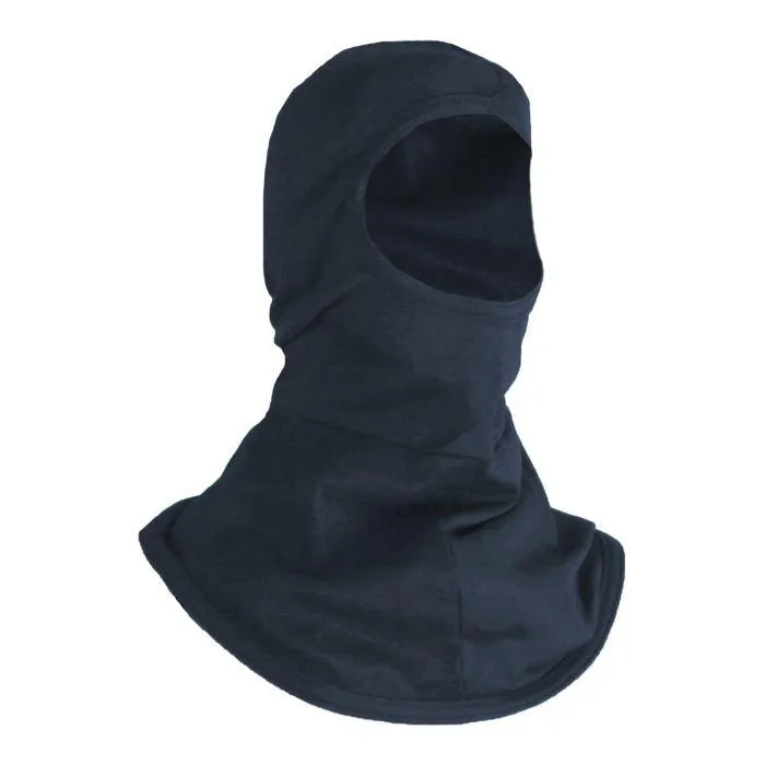 Lightweight FR Balaclava - Fire and Arc Flash Resistant. Single Layer Hood and Bib. Full Face Opening
