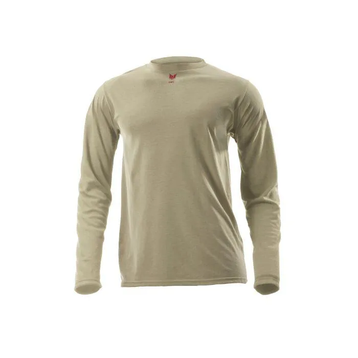 Long Sleeve T-Shirt - Fire (FR) and Arc Flash Resistant. Ribbed Collar. Lightweight Moisture-Wicking