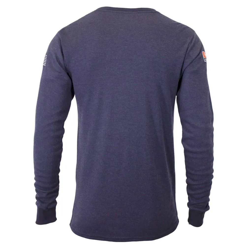 Long Sleeve T-Shirt - Flash Fire (FR) and Arc Flash Resistant. Rib Knit Cuffs. Lightweight. Performance Fabric