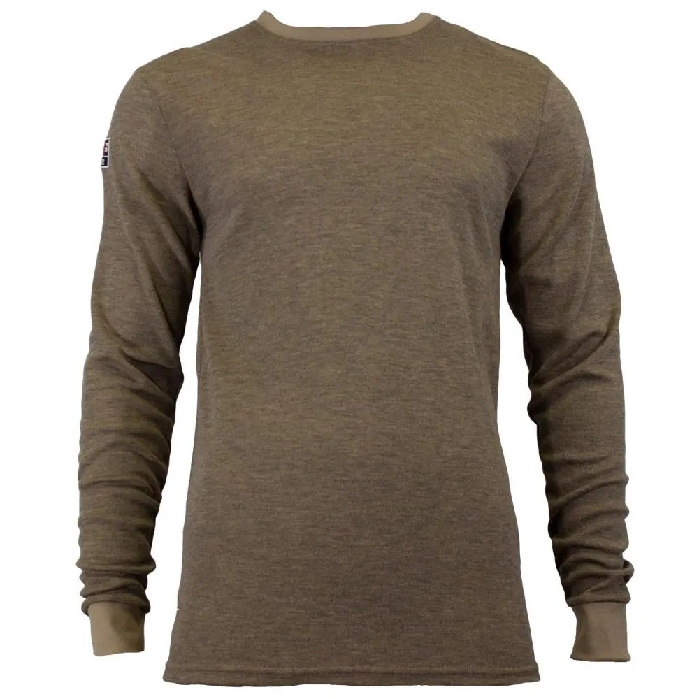 Long Sleeve T-Shirt - Flash Fire (FR) and Arc Flash Resistant. Rib Knit Cuffs. Lightweight. Performance Fabric