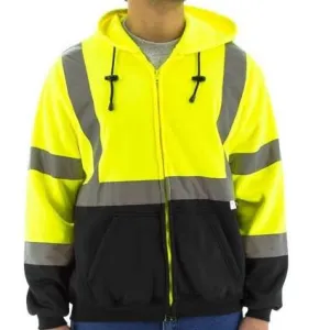 Majestic Hi Vis Zipper Hoodie - Type R Class 3. Teflon Coated