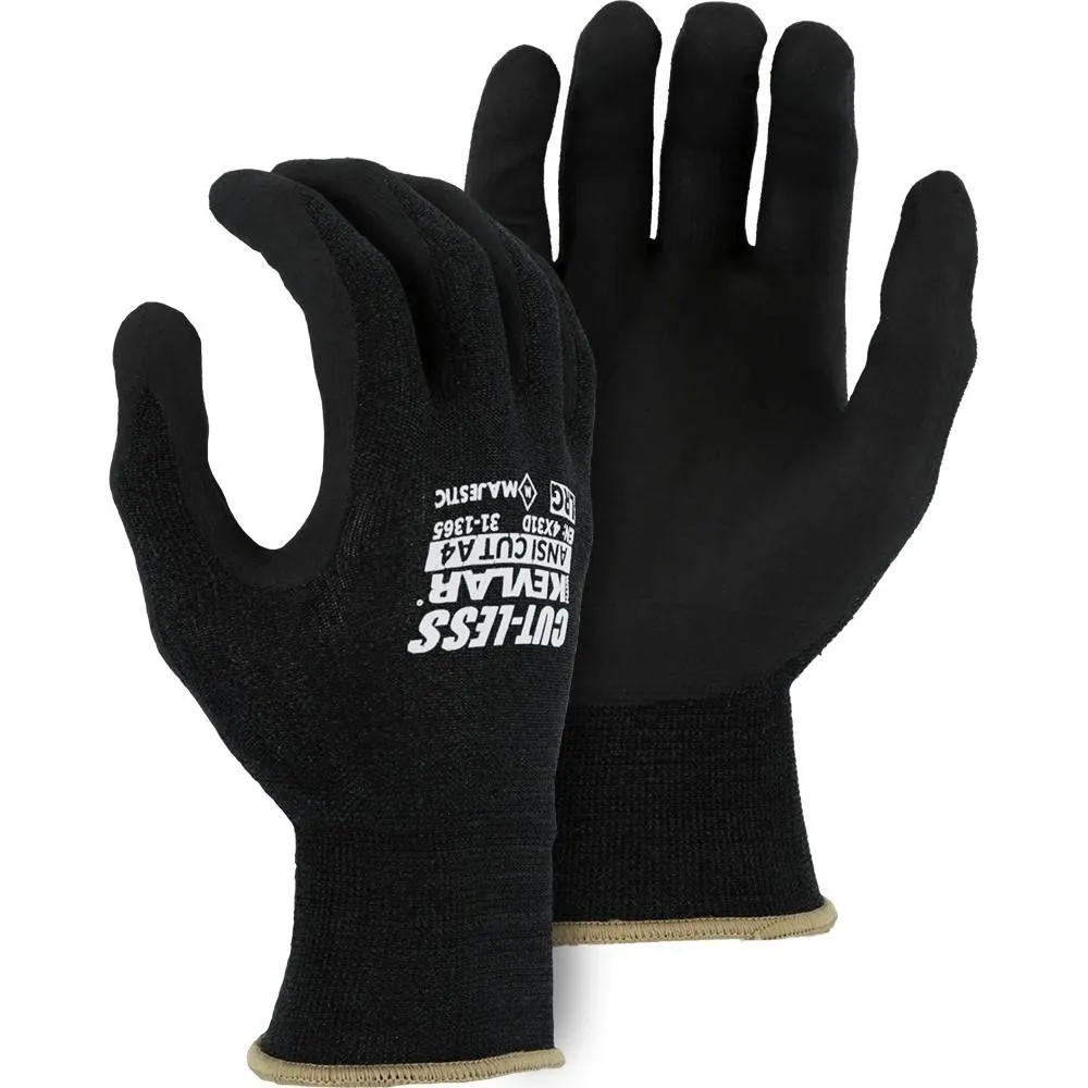Micro Foam Nitrile Palm Dip Kevlar Moderate Cut Resistant Glove (PK 12 Pairs)