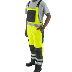 Northeast Precast - Bib Overalls - Waterproof. High Visibility. Reflective Striping. Quilted Lining