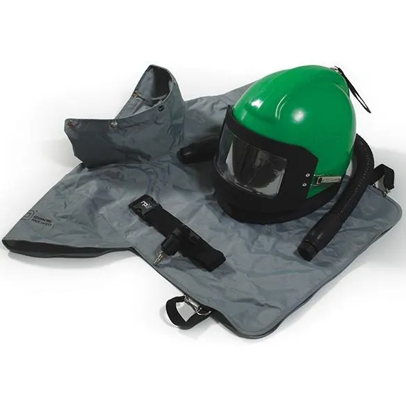 Nova 2000 Blasting Respirator Helmet - Supplied Air. Blast Cape. Comfortable NIOSH Certified Protection for Abrasive Blasters - RPB Safety
