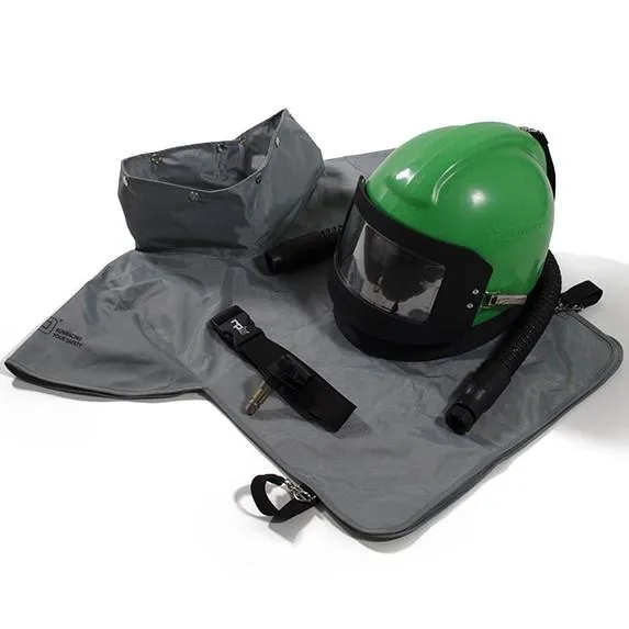 Nova 2000 Blasting Respirator Helmet - Supplied Air. Blast Cape. Comfortable NIOSH Certified Protection for Abrasive Blasters - RPB Safety
