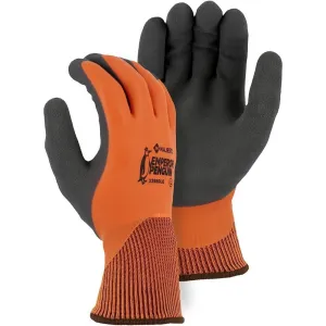 Nylon Glove with Latex Double Dip - High Visibility. Waterproof. and Winter Lined Glove (PK 12 Pairs) - Majestic
