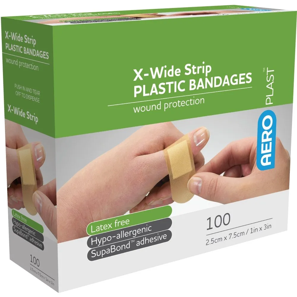 Plastic Strip Bandages - 1 Inch x 3 Inch - First Aid Kit Refills - (PK 1.200 Bandages)