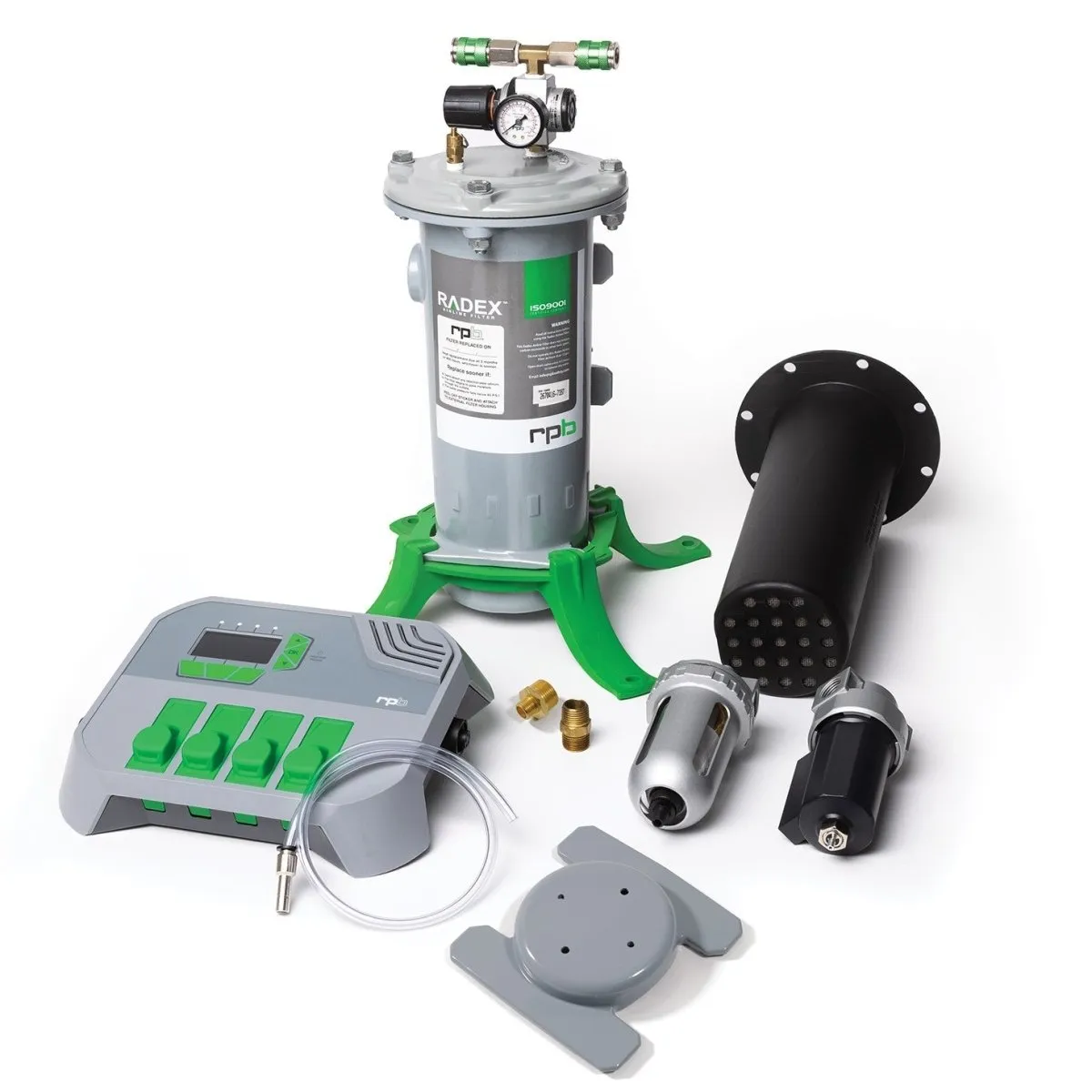 Radex Complete Breathing Air System - Gas Monitor. Pre Filter. Micro Filter. Wall Mount Bracket. Made in USA - RPB