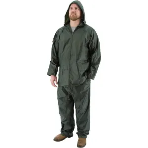 Rain Suits - Premium Waterproof Two-Piece Hooded Polyester with PVC Coating - Majestic