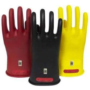 Rubber Voltage Gloves - Class 0 - Yellow. Red. or Black - ArcGuard