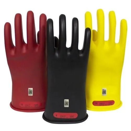 Rubber Voltage Gloves - Class 00 Yellow. Red. or Black - ArcGuard