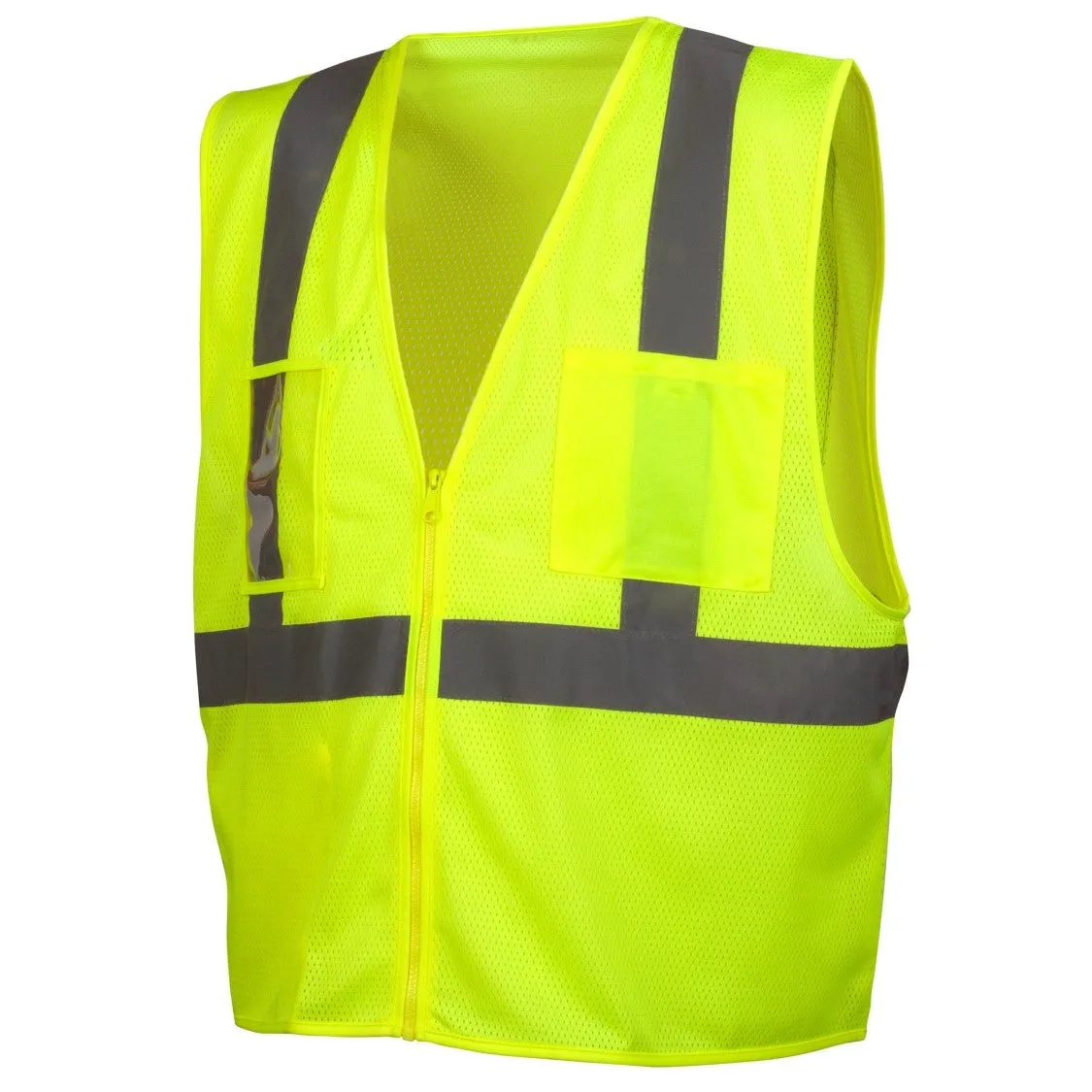 RVZ21 Hi Vis Mesh Vest - ANSI 2. Type R. Zipper