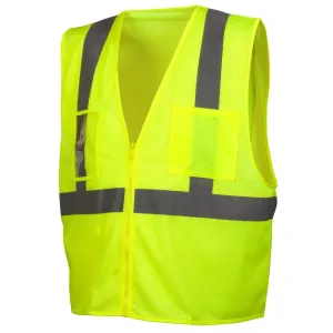 RVZ21 Hi Vis Mesh Vest - ANSI 2. Type R. Zipper