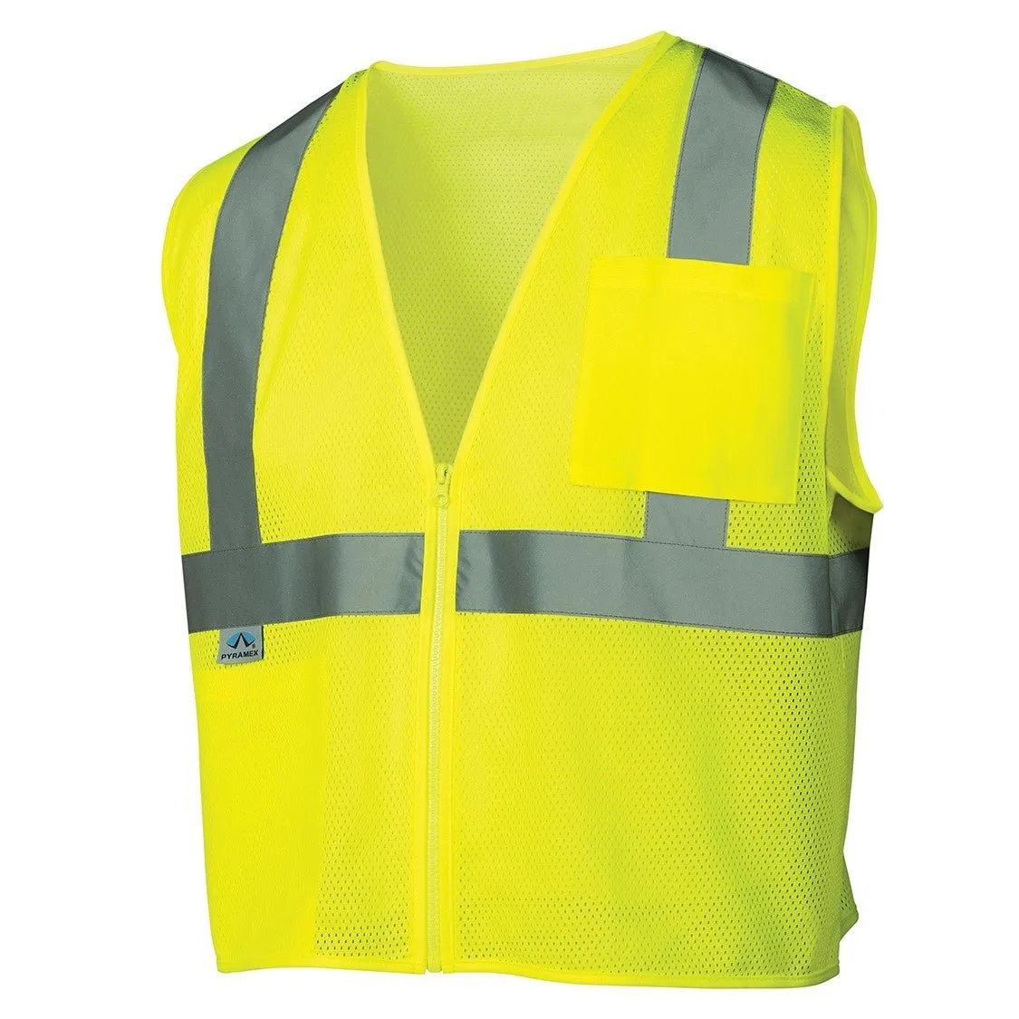 RVZ21 Hi Vis Mesh Vest - ANSI 2. Type R. Zipper