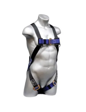 Safety Harness - 1 Steel D-Ring. Mating or Tongue Buckles - Construction Plus Series Fall Arrest