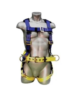 Safety Harness - 3 D-Rings (Back & Hips). Mating and Tongue Buckles - Work Master Series Fall Arrest