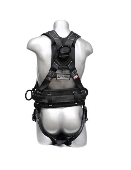 Safety Harness - 3 Easy Connect Aluminum D-Rings (Back & Hips). Quick Connect and Tongue Buckles - Platinum RavenEX Series Fall Arrest