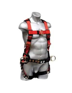 Safety Harness - 3 Steel D-Rings (Back & Hips). Mating and Tongue Buckles - Eagle Lite Series Fall Arrest