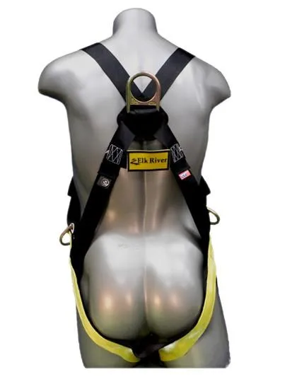 Safety Harness - 3 Steel D-Rings (Back & Hips). Mating or Tongue Buckles - Elk River Series Fall Arrest