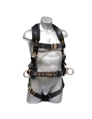 Safety Harness - 3 Steel D-Rings (Back & Hips). Quick Connect Buckles - Platinum Onyx Series Fall Arrest