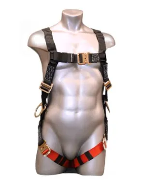 Safety Harness - 3 Steel D-Rings (Back & Hips). Quick Connect. Mating. or Tongue Buckles - Freedom Flex Series Fall Arrest